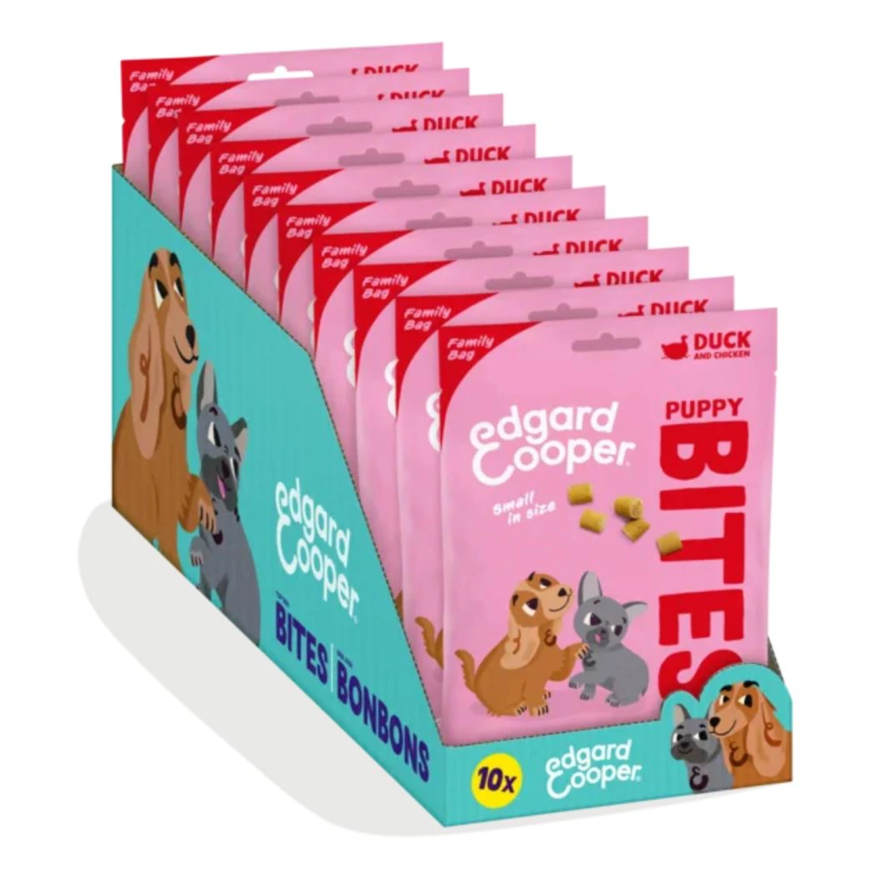 Edgard & Cooper Puppy Bites and og kylling 120 g - bløde hvalpegodbidder